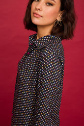 Kurzes Kleid in Schwarzbeere
